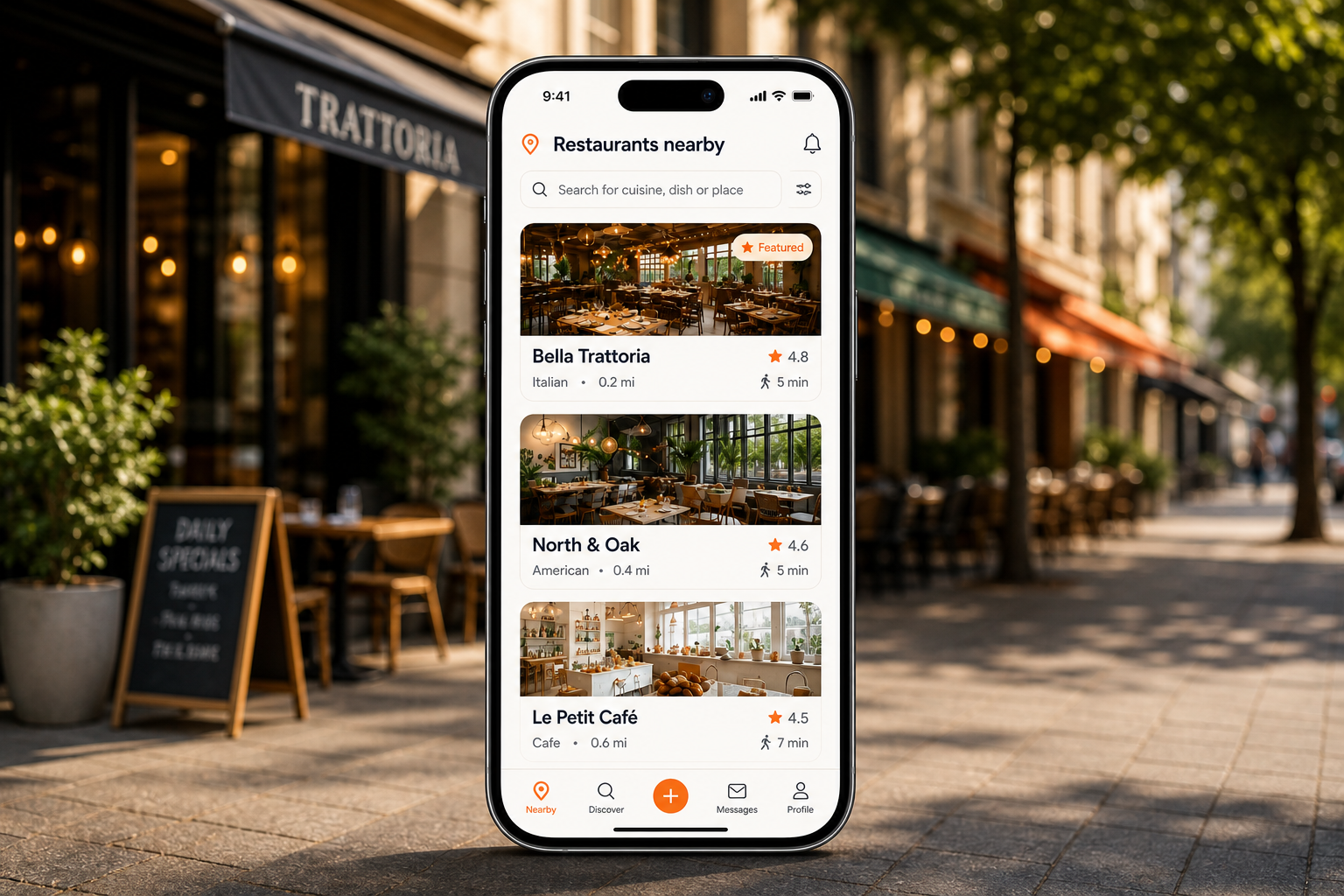 Eat&Meet restaurant visibility preview